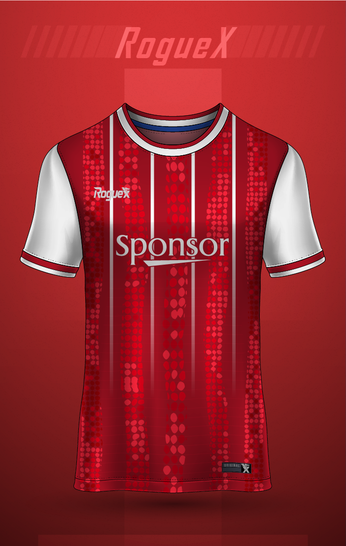 620-2 Crimson Halftone Stripe Performance Jersey - Image 1