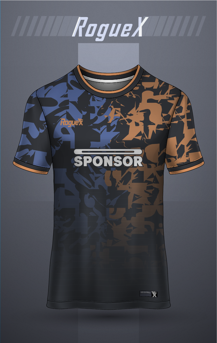 689-3 Fracture Camo Splinter Jersey - Black/Bronze - Image 1