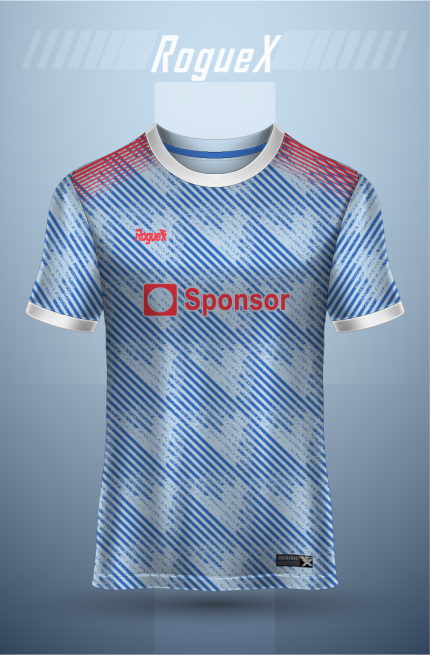 Kinetic Scratch Stripe Jersey - Blue/Red/White