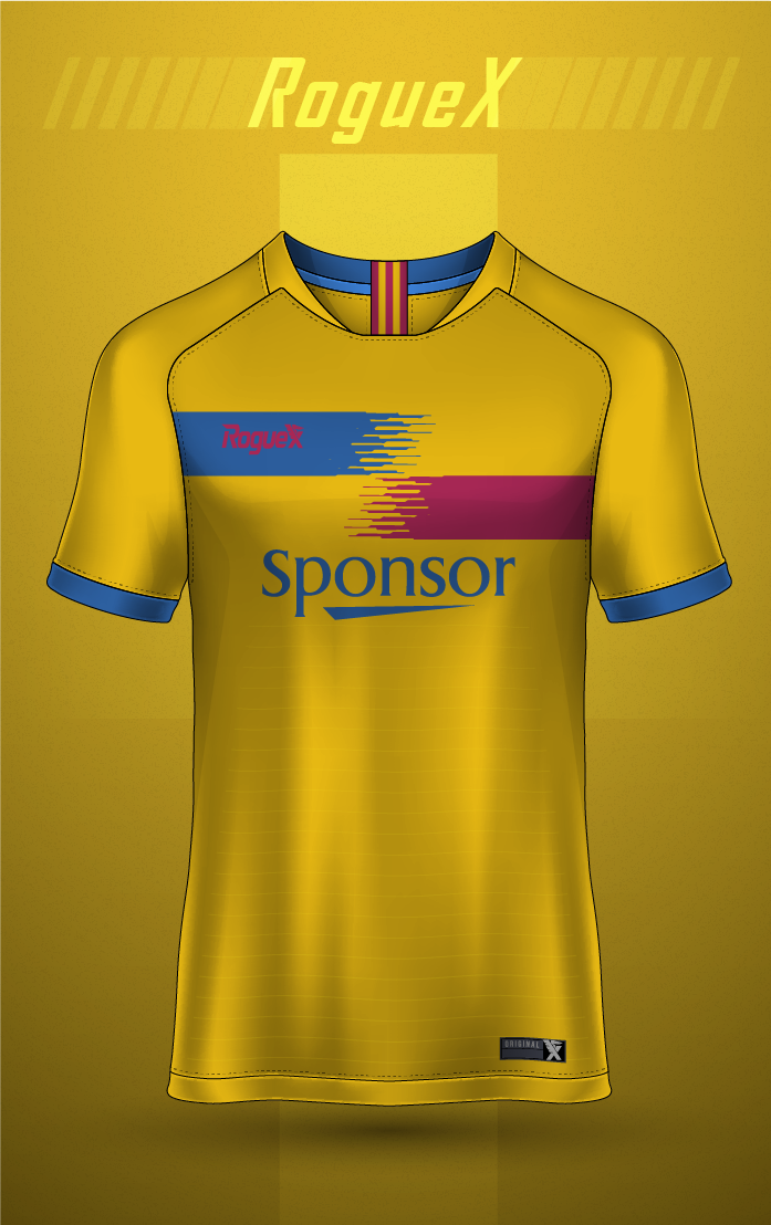 541-1 Velocity Speed-Striped Jersey - Gold/Blue - Image 1