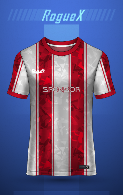 Titan Shatter Stripe Jersey - White/Red