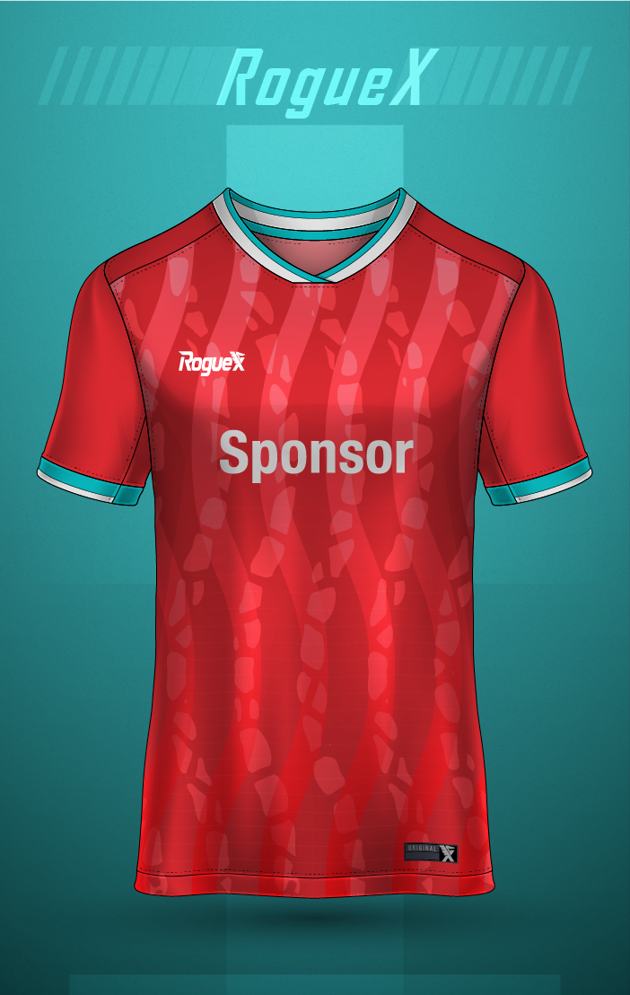 585-2 Viper Wave Camo Jersey - Red/Crimson - Image 1