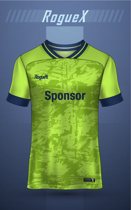 Toxic Acid Wash Jersey - Lime/Navy