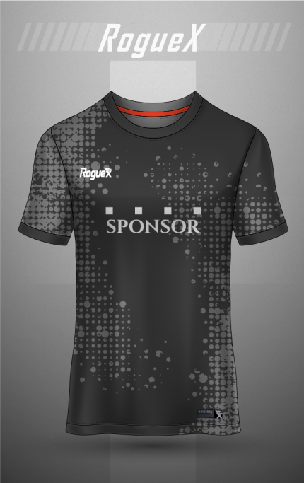 Obsidian Halftone Drip Jersey - Black/Grey